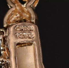 Sterling Silver 925 ROSS SIMONS 6mm Diamond XOXO 17.5″ Gold Tennis Necklace 35g