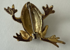 Vintage Gripoix Glass & Crystal Pavé FROG Figural Brooch By Sphinx PLEASE READ