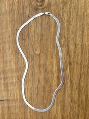 Sterling Silver 925 Italy Herringbone 20″ Necklace Vintage 17 grams