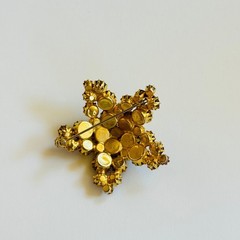 VTG Estate Star sparkle Brooch Jeweled dog tooth Austrian crystal rhinestone 60s