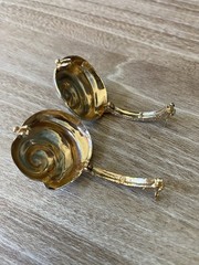 Vintage Gold Plated Spiral Scarf Clip Set