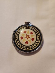 Vintage Good Luck Pentagon Hearts Charm Pendant