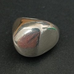 Chunky Sculptural Sterling Silver Ring Modernist Asymmetrical Puffy Bold 925 VTG