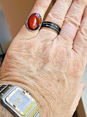 Genuine Baltic Amber Cherry Cognac Color Ring Size 7,5 Egg Yolk Butterscotch
