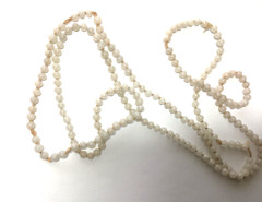 Circa 1920s Flapper Beads Smokey Gray 56 inch