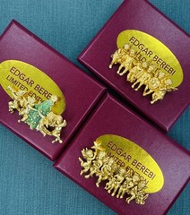 I Am Edgar Berebi All 3 Vintage All In A row Angels Pins For One Price