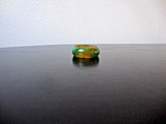 VINTAGE 1970s HONG KONG MULTICOLOR JADE AGATE 3MM X 10MM BAND SZ 9