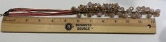 Rose & Pink Gold Tone Beaded Necklace – Vintage Costume Jewelry – Sparkly