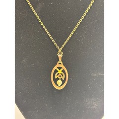 Vintage Pendant Necklace Sarah Coventry Simulated Pearl Delicate Chain Signed