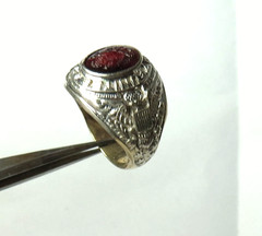 VINTAGE MENS 18KT GE UNITED STATES ARMY RING SIZE 10.75 & TOP 10.75MM 20MM WIDE