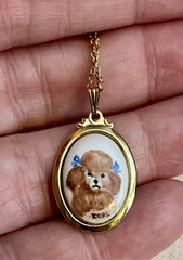 Lot of 4 Vintage Dog Puppy Themed Pieces of Jewelry Pins Necklace Scottie Poodle