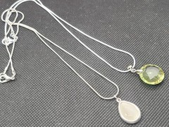 Set Of Two Chain Necklace With Pedant 18in