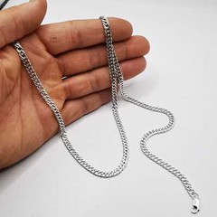 Vintage 925 Sterling Silver 23.8″ Curb Chain Necklace 17.48g Unisex Adult Gift