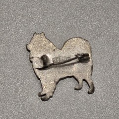 Vintage Kenart Pomeranian Dog Brooch Pin England Metal Heavy