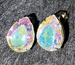 Vintage Aurora Borealis Crystal Pear-Shaped Rhinestones Pat. 1967965