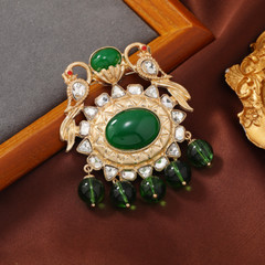 Vintage Women Fashion Rhinestone Owl Lion Brooches Badges Accessories Elegant