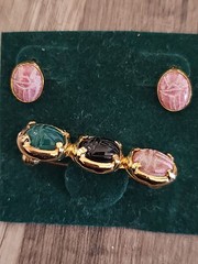 Vintage 4 Piece Scarab Jewellery Set.