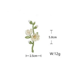 Vintage Magnolia Brooch Korean Ins Style Elegant Pin Jewelry Accessories Gift