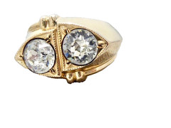 RARE 1/30 14k K YELLOW GOLD PLATE NEW OLD STOCK 70’S SIZE 6 RING BRILLIANT!!!!