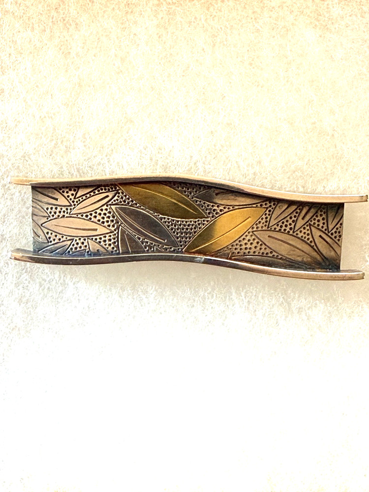 Vintage RM Studios Sterling Gold Artisan Pin
