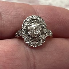 Antique Victorian Edwardian 18k Gold Diamond Ring 5.5 Old Rose Cut Engagement