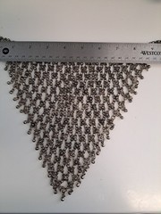 Huge VTG Silver Tone Chain Mail Bib Necklace Boho Tribal Statement Festival Vibe