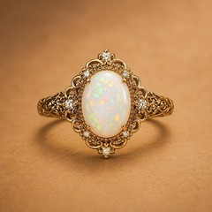 Vintage Ethiopian Opal Ring 925 Sterling Silver Antique Filigree Oval Ring gift
