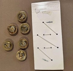 LOT Vintage GANTOS Button Covers On Card And Other Covers