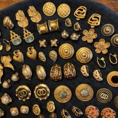 HUGE Lot Vintage Clip On Screw back Earrings TRIFARI Lisner Dauplaise Napier AK