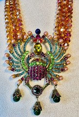 RARE & RETIRED! “NEW SCARAB IN TOWN” By Heidi Daus Egyptian Revival Style!