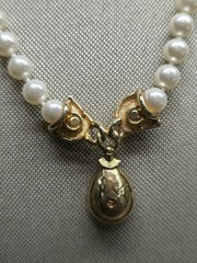 Vintage Swarovski Jeweler’s Collection Stunning Pearl & Crystal Drop Necklace