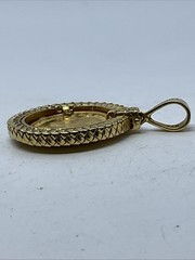 1911 GREAT BRITAIN KING GEORGE GOLD COIN in 21K Frame & Lock CUSTOMIZED CHARM