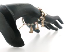 Vintage New York City Landmark Charm Bracelet Gold Tone