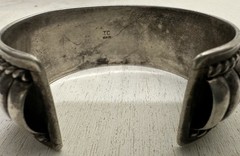 Vintage TC Sterling Cuff Bracelet 925 Mexico 44grams