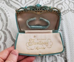 Scarce Vintage Kreisler “Golden Fantasy” Turquoise Ornate Jewelry Box
