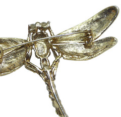 Fancy Dragonfly Crystal Rhinestones Brooch Pin USA Seller