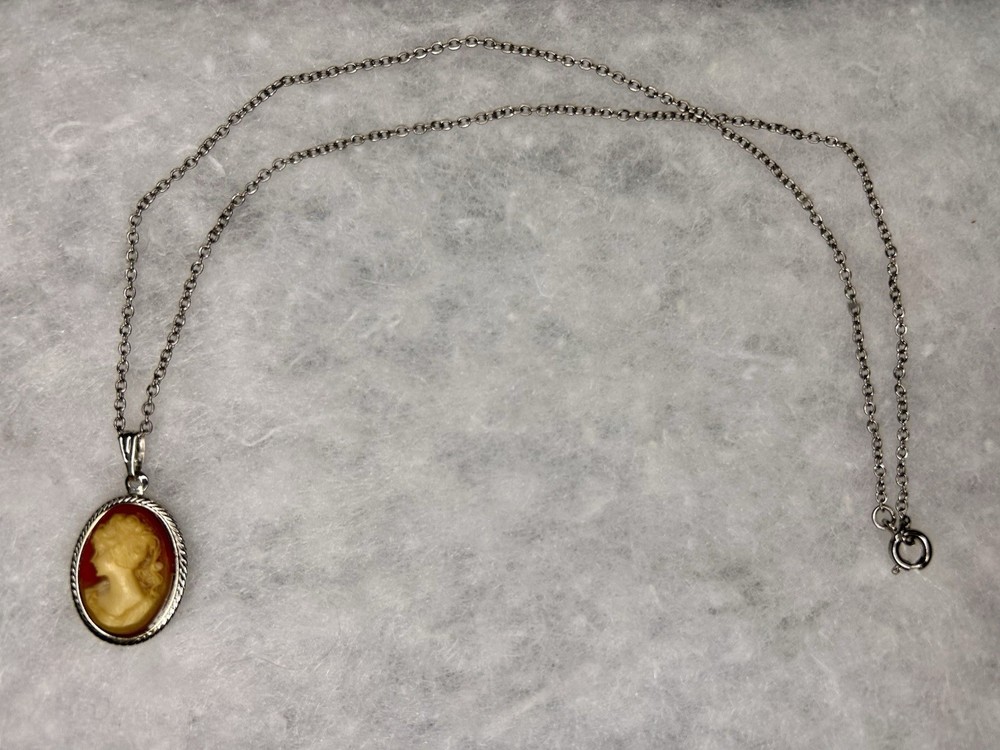 Vintage Cameo Pendant Necklace (c. 1975–1985)