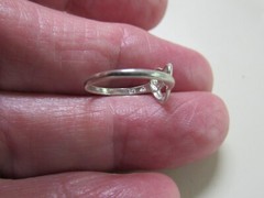 Vintage Baby / Infant Rings – Sterling Heart is Marked – no mark on other – 2 pc