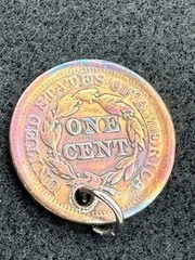 1852 United States One Cent Coin Pendant