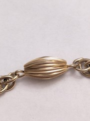 Vintage Mid-Century Gold Tone Lady on Bicycle Charm Bracelet