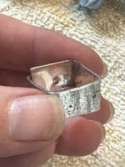 Vintage Modernist Sterling Silver Artisan Square Ring