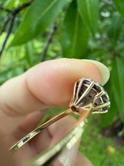 1950s Vintage 10K Gold Diamond Illusion Cluster Ring Flower Motif Size 5.25