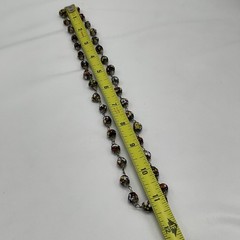 Vintage Millefiori Glass Bead Necklace Murano Style Wire Linked 22” Italy READ