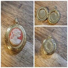 Vintage Cameo Lot of 14 ~ Pendant Stick Pin Brooch Glass Resin (Craft Projects)