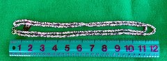 Vintage Czech Bohemian Glass Seed Bead Necklace 48″ Long Pink Purple