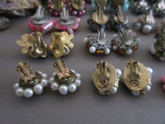 Vtg Cluster Clip Earring Lot of 16 Pairs – Japan/W Germany/Hong Kong/Marvella