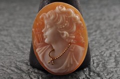 8 items , vintage shell cameo White and brown color (Total 157.5ct) with case.