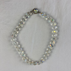 Aurora Borealis Choker Necklace Marked Austria Madsin Gorgeous Clasp Wedding