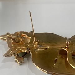 Lunch At The Ritz Cat Brooch Pendant Enamel Rhinestone Sunglasses Fish Charm Vtg