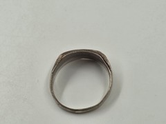 WW2 WWII Military Men’s Sterling Silver Philippines 1942? Signet Ring Size 8.5